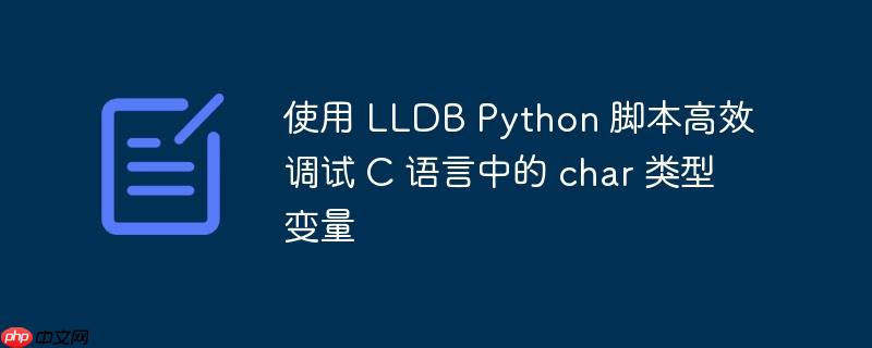 使用 lldb python 脚本高效调试 c 语言中的 char 类型变量