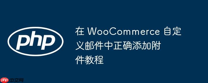 在 WooCommerce 自定义邮件中正确添加附件教程
