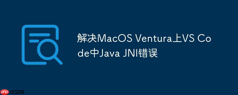 解决MacOS Ventura上VS Code中Java JNI错误-小浪学习网
