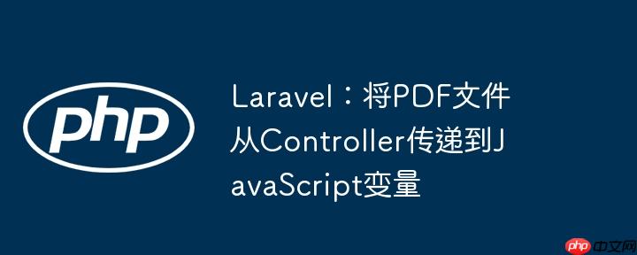 laravel:将pdf文件从controller传递到javascript变量