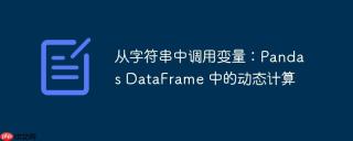 从字符串中调用变量：Pandas DataFrame 中的动态计算