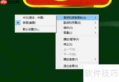 Windows Media Player音轨切换方法
