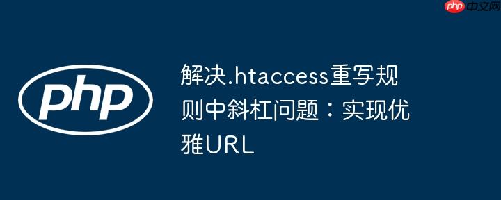 解决.htaccess重写规则中斜杠问题:实现优雅URL
