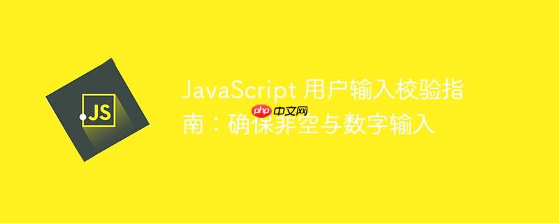 JavaScript 用户输入校验指南：确保非空与数字输入
