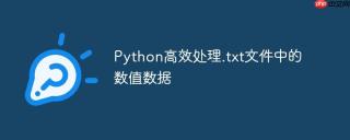 Python高效处理.txt文件中的数值数据