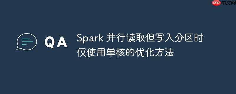 spark 并行读取但写入分区时仅使用单核的优化方法