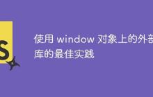 使用 window 对象上的外部库的最佳实践
