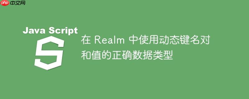 在 Realm 中使用动态键名对和值的正确数据类型-小浪学习网