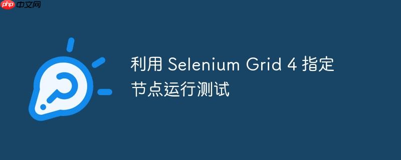 利用 selenium grid 4 指定节点运行测试