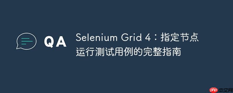 selenium grid 4：指定节点运行测试用例的完整指南