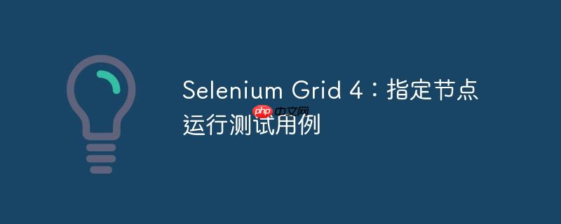 selenium grid 4：指定节点运行测试用例