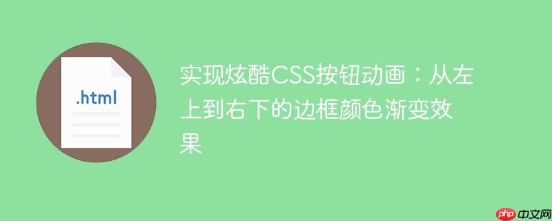 实现炫酷CSS按钮动画：从左上到右下的边框颜色渐变效果-小浪学习网