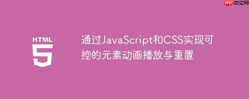 通过JavaScript和CSS实现可控的元素动画播放与重置-小浪学习网