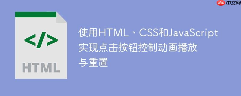 使用HTML、CSS和JavaScript实现点击按钮控制动画播放与重置