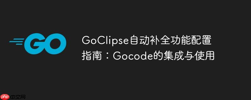 GoClipse自动补全功能配置指南：Gocode的集成与使用-小浪学习网