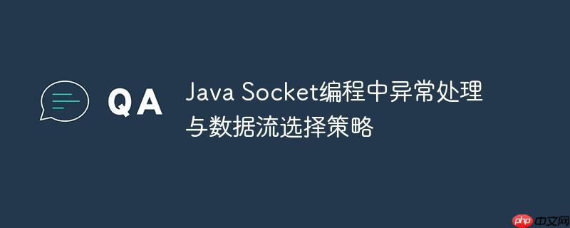Java Socket编程中异常处理与数据流选择策略