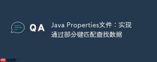 Java Properties文件：实现通过部分键匹配查找数据