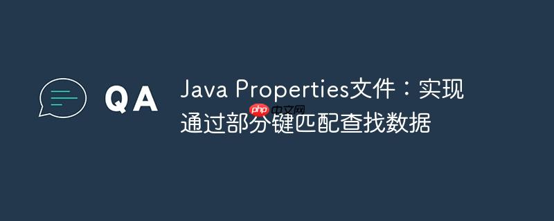 Java Properties文件：实现通过部分键匹配查找数据-小浪学习网