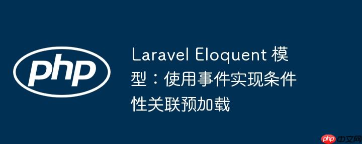 Laravel Eloquent 模型：使用事件实现条件性关联预加载
