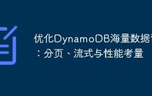 优化DynamoDB海量数据读取：分页、流式与性能考量