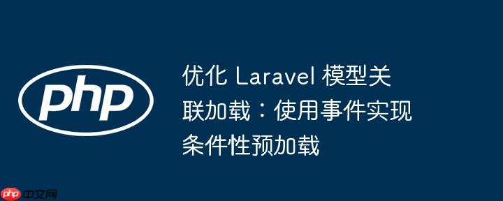 优化 laravel 模型关联加载：使用事件实现条件性预加载