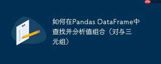 如何在Pandas DataFrame中查找并分析值组合（对与三元组）