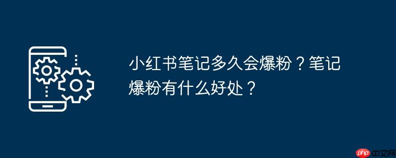 小红书笔记多久会爆粉?笔记爆粉有什么好处?