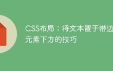 CSS布局：将文本置于带边框元素下方的技巧