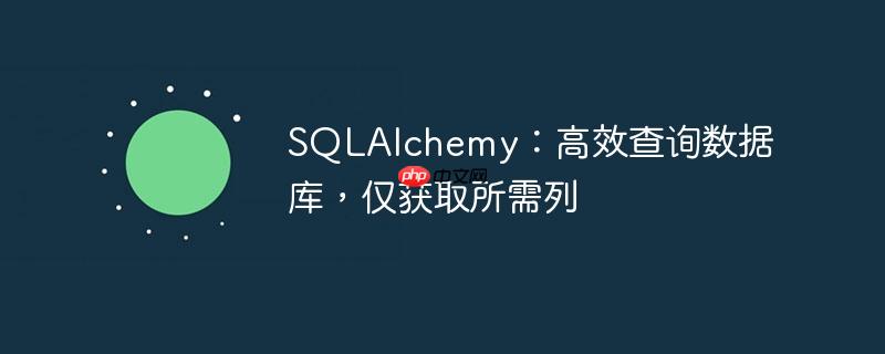 sqlalchemy:高效查询数据库,仅获取所需列