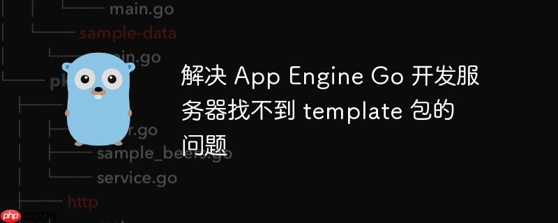解决 app engine go 开发服务器找不到 template 包的问题