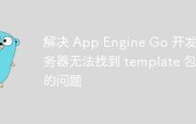 解决 App Engine Go 开发服务器无法找到 template 包的问题