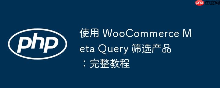 使用 woocommerce meta query 筛选产品:完整教程