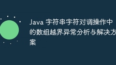 Analysis and solution of array out-of-bounds exceptions in Java string character switching operations
