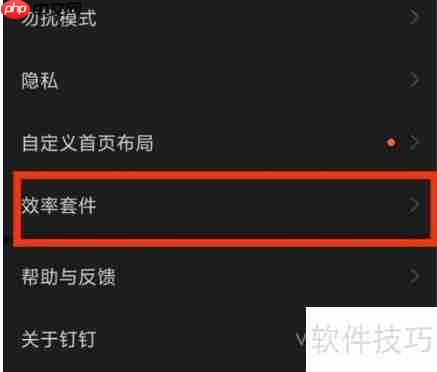 钉钉效率套件使用指南