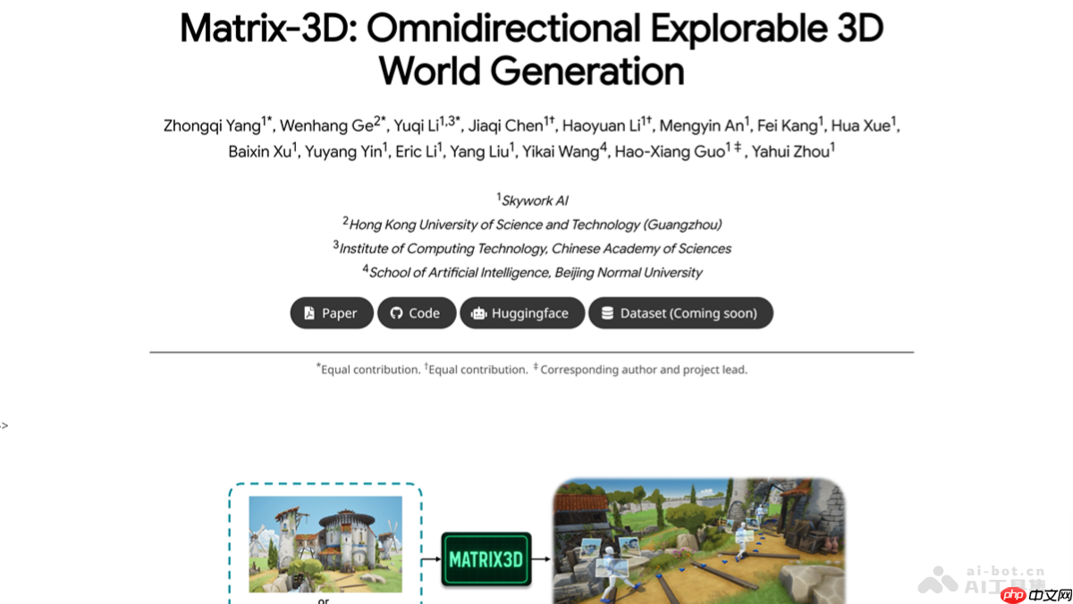 Matrix-3D— 昆仑万维开源的3D世界模型