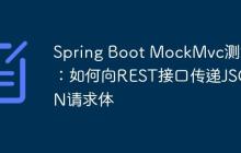 Spring Boot MockMvc测试:如何向REST接口传递JSON请求体