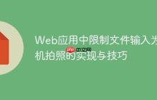 Web应用中限制文件输入为相机拍照的实现与技巧