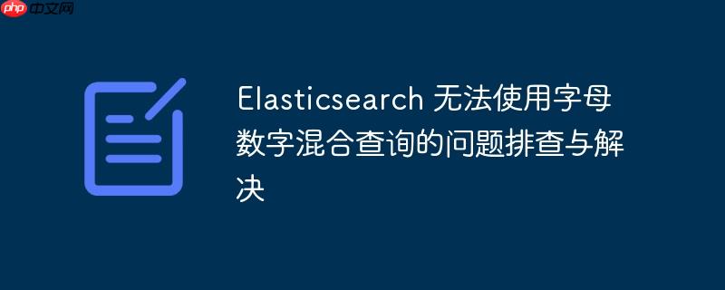 elasticsearch 无法使用字母数字混合查询的问题排查与解决