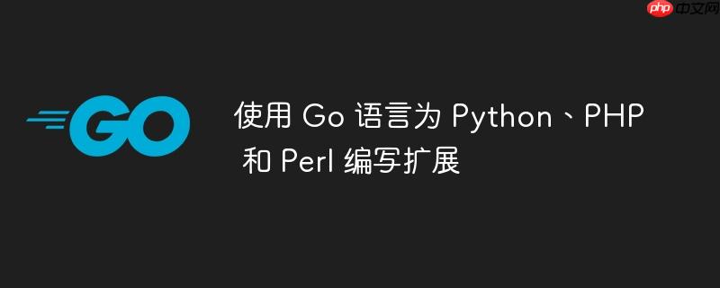 使用 go 语言为 python、php 和 perl 编写扩展