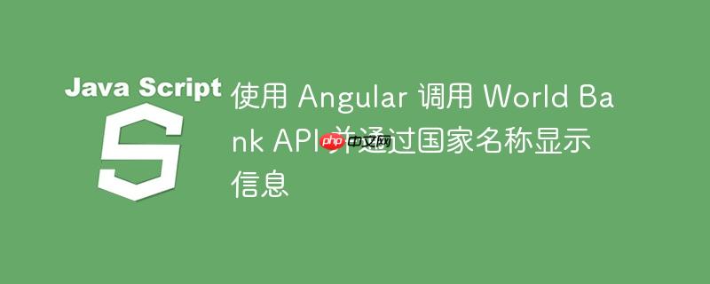 使用 angular 调用 world bank api 并通过国家名称显示信息
