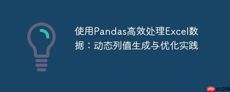 使用Pandas高效处理Excel数据：动态列值生成与优化实践
