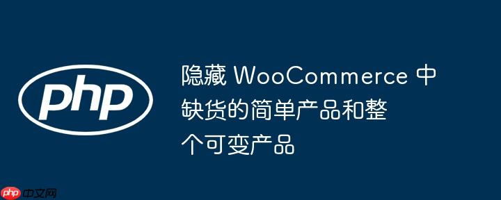 隐藏 woocommerce 中缺货的简单产品和整个可变产品