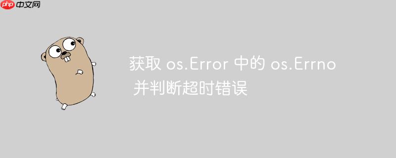 获取 os.error 中的 os.errno 并判断超时错误