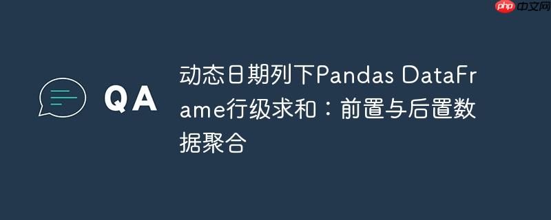 动态日期列下Pandas DataFrame行级求和:前置与后置数据聚合