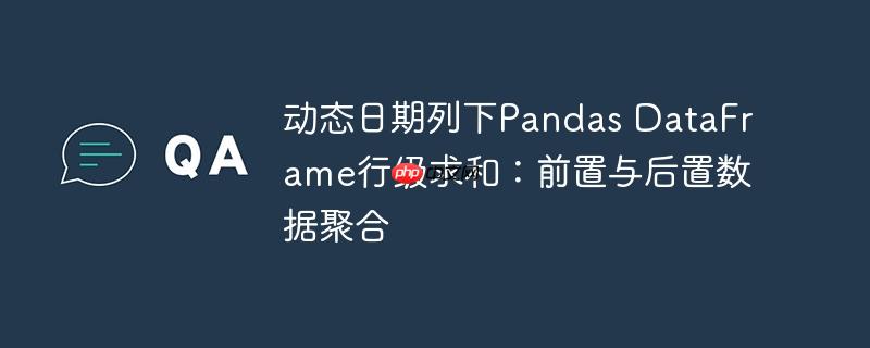 动态日期列下Pandas DataFrame行级求和:前置与后置数据聚合