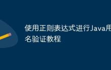 使用正則表達(dá)式進(jìn)行Java用戶名驗(yàn)證教程