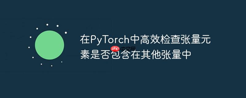 在PyTorch中高效检查张量元素是否包含在其他张量中
