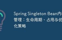 Spring Singleton Bean內(nèi)存管理：生命周期、占用與優(yōu)化策略