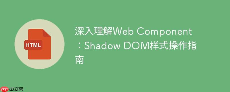 深入理解web component：shadow dom样式操作指南