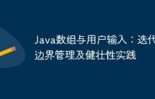 Java數(shù)組與用戶輸入：迭代、邊界管理及健壯性實(shí)踐